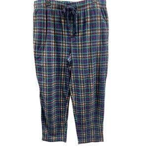 Chaps Sleepwear Men's Blue and Green Plaid, Side Pockets, Size L SKU 2205